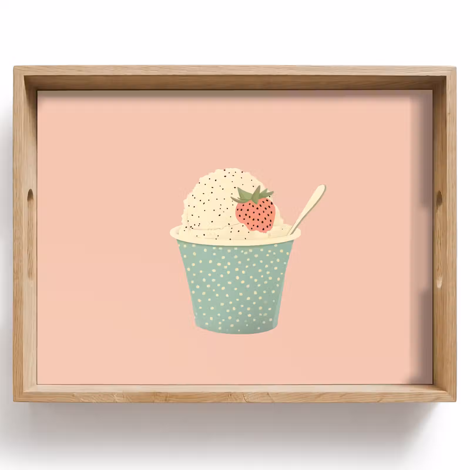 Bandeja - Bandeja - Helado - Fresa - Rosa — 1