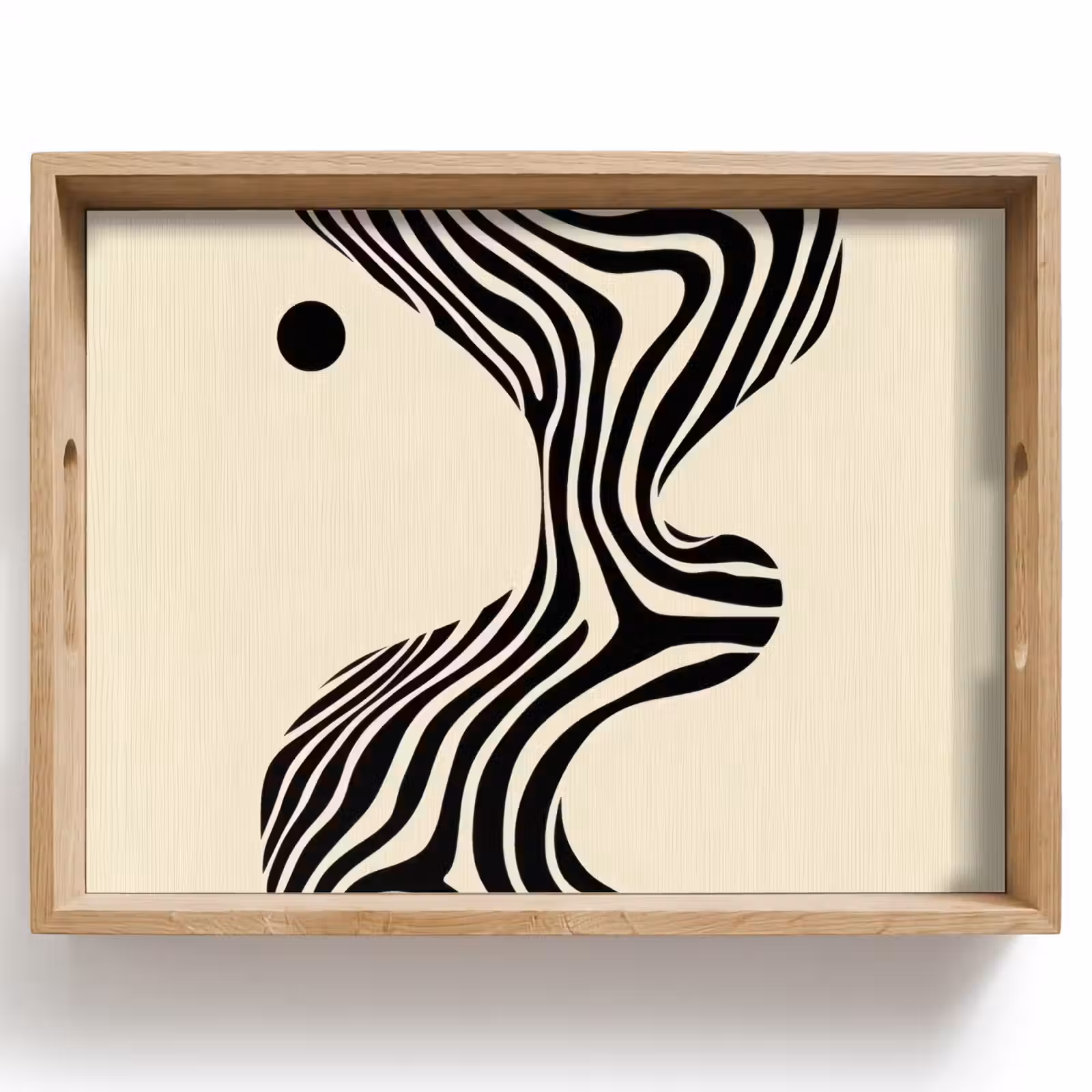 Bandeja - Beige - Líneas - Ondulado - Abstracto — 1