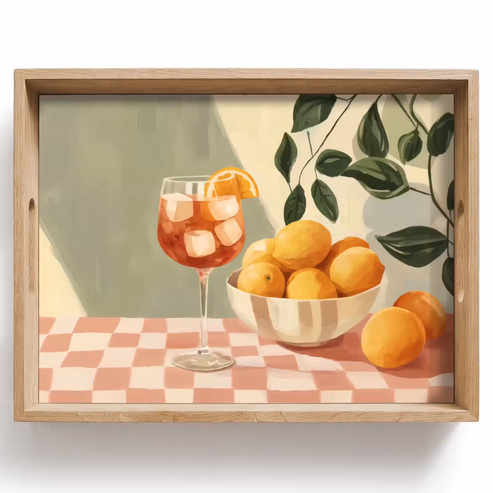 Bandeja - Limones - Vidrio - Mantel - Bloqueado — 1