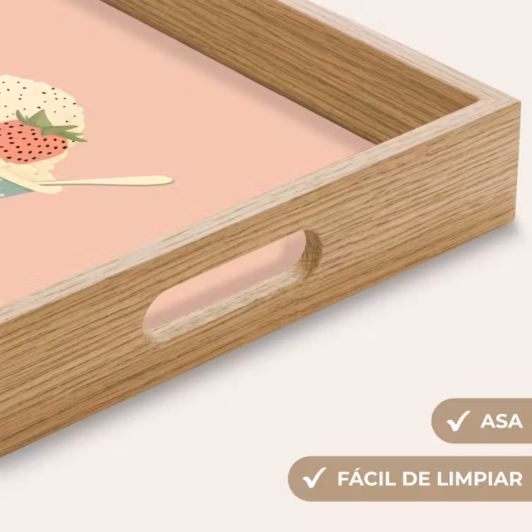 Bandeja - Bandeja - Helado - Fresa - Rosa — 8