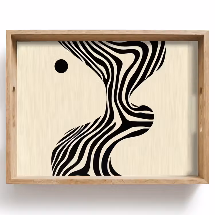Bandeja - Beige - Líneas - Ondulado - Abstracto — 1