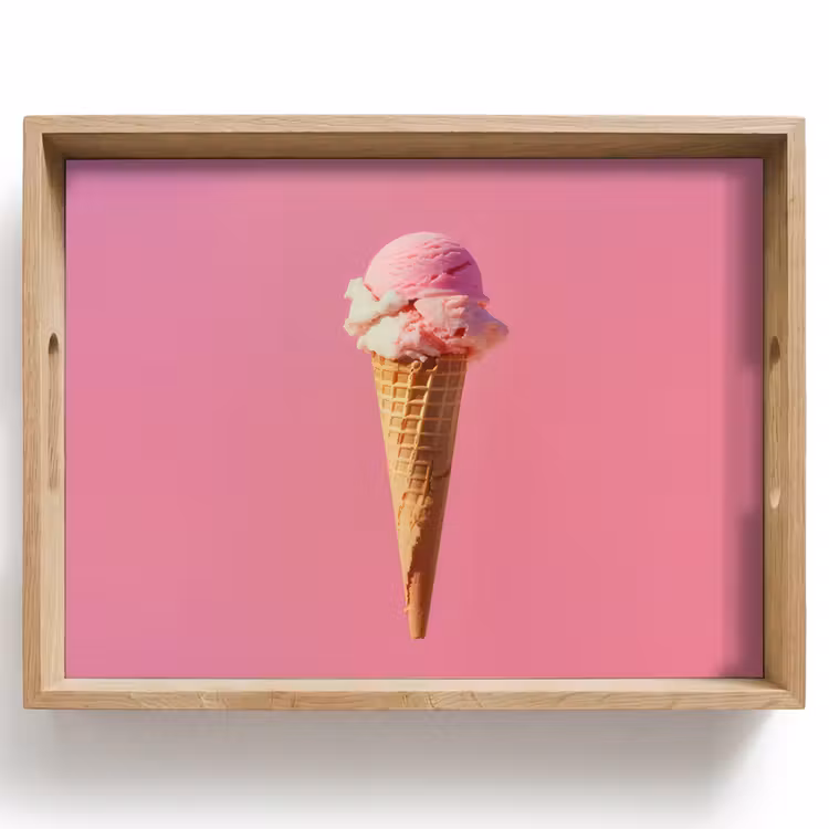 Bandeja - Cuerno - Pala de helado - Rosa — 1