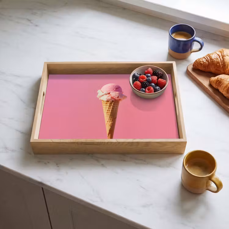 Bandeja - Cuerno - Pala de helado - Rosa — 3