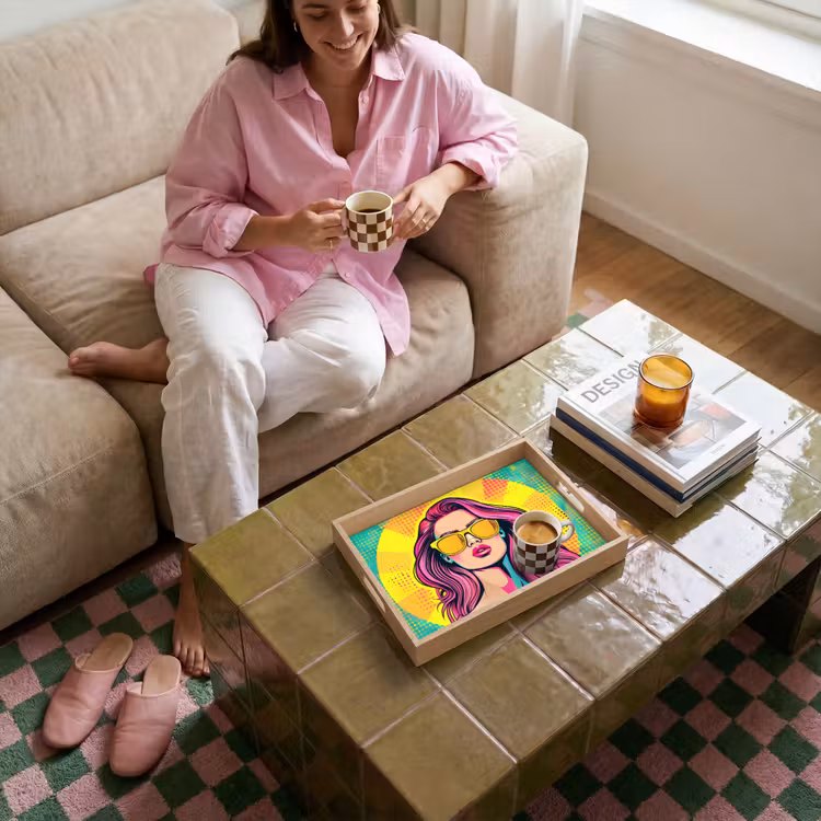 Bandeja - Gafas de sol - Mujer - Soleadas - Amarillas — 4