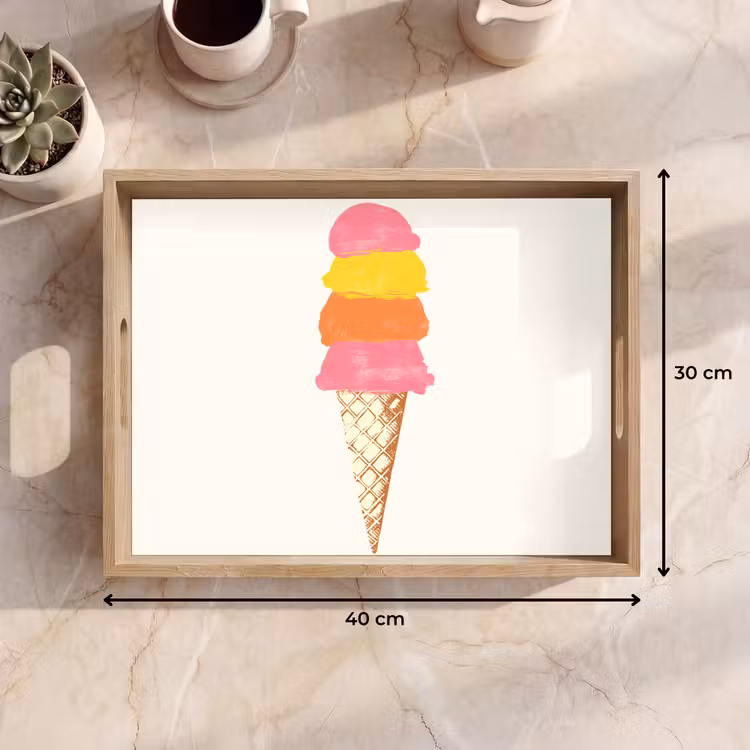 Bandeja - Pala de helado - Cuernos - Ilustración - Minimalista — 7