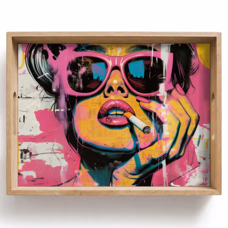 Bandeja - Retrato - Mujer - Abstracto - Gafas de sol — 1
