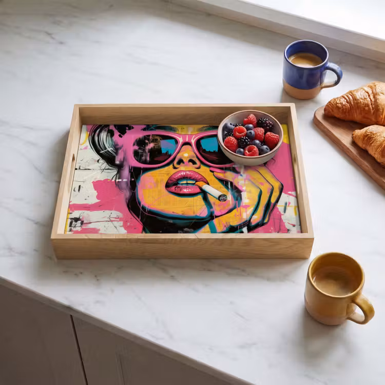 Bandeja - Retrato - Mujer - Abstracto - Gafas de sol — 3