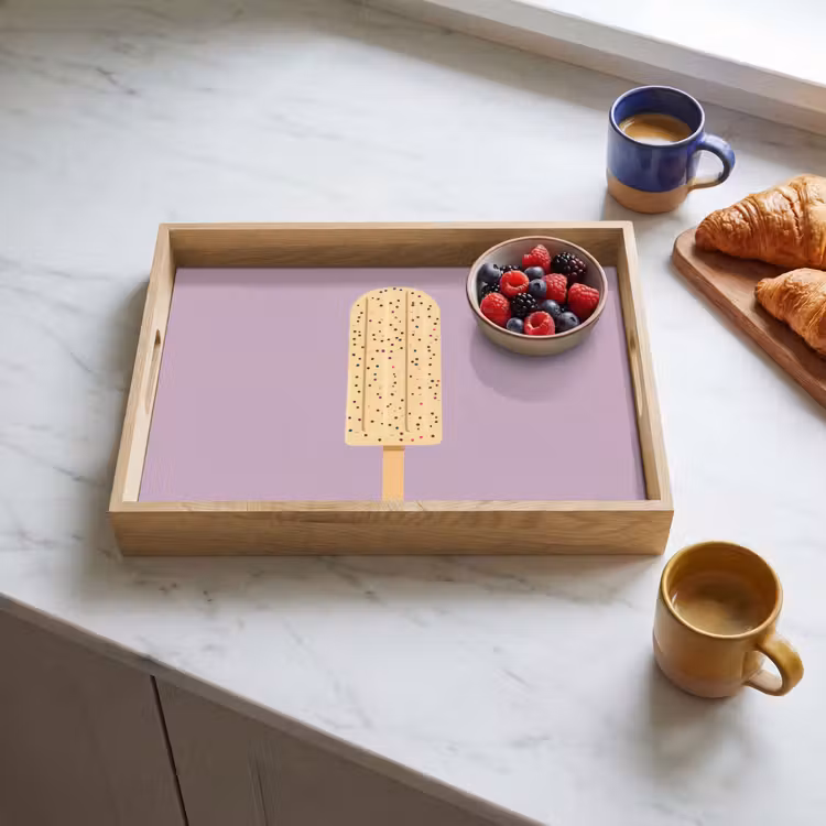 Bandeja - Beige - Helado - Moteado — 3