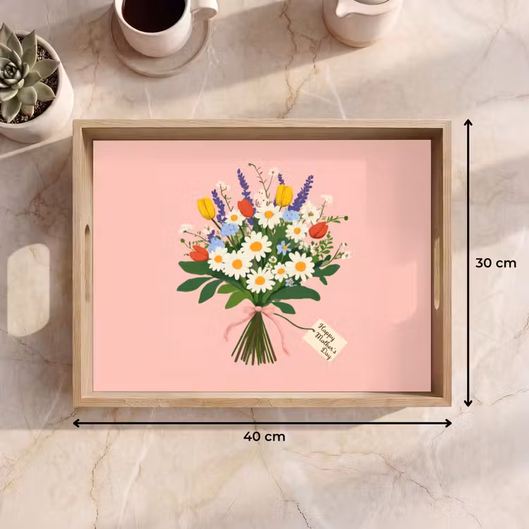 Bandeja - Flores - Cinta - Tarjeta — 7
