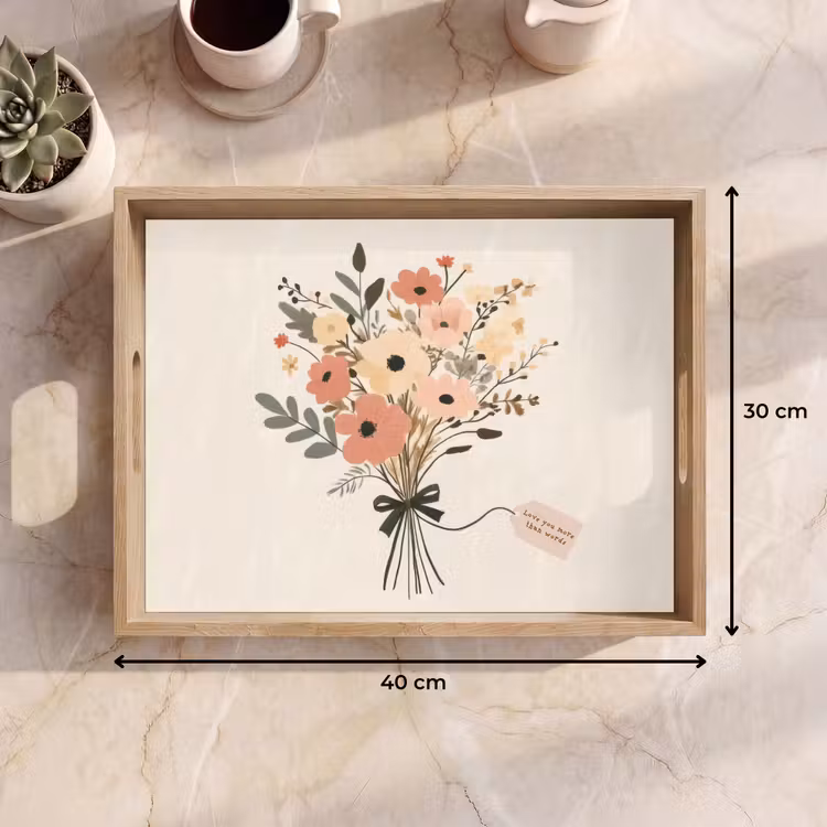 Bandeja - Flores - Cita - Beige - Cinta — 7