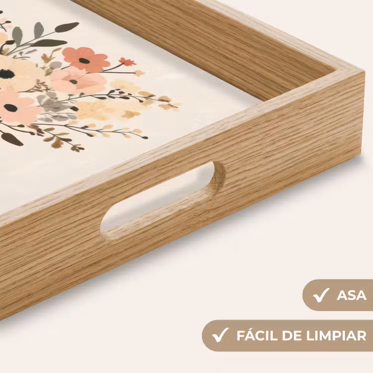 Bandeja - Flores - Cita - Beige - Cinta — 8