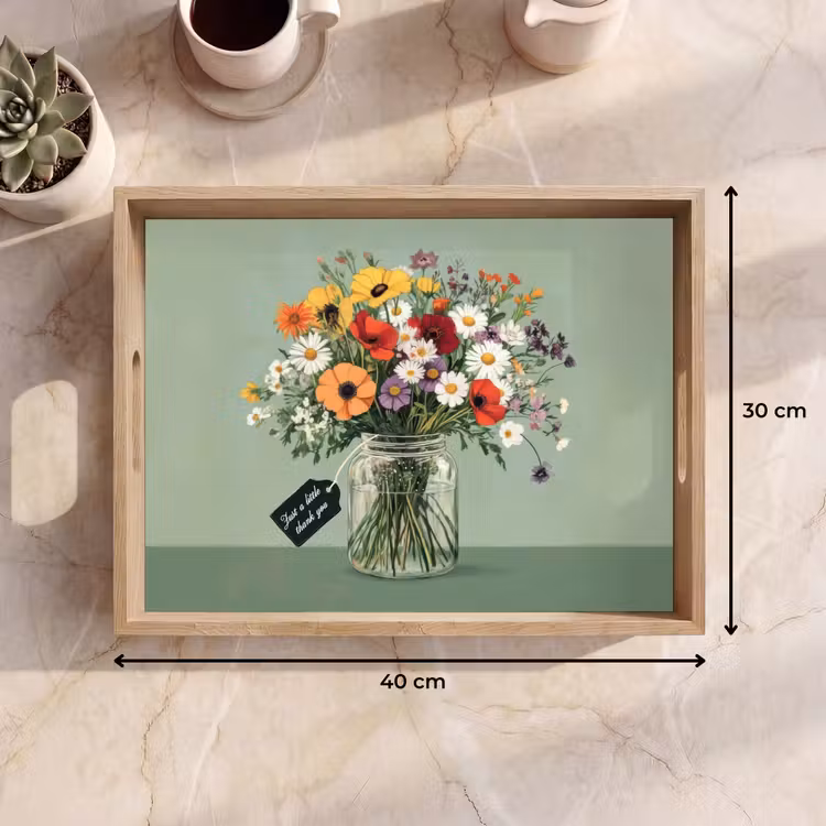 Bandeja - Flores - Jarrón - Tarjeta — 7