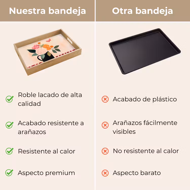 Bandeja - Jarrón - Flores - Mariposa - Rojo — 9