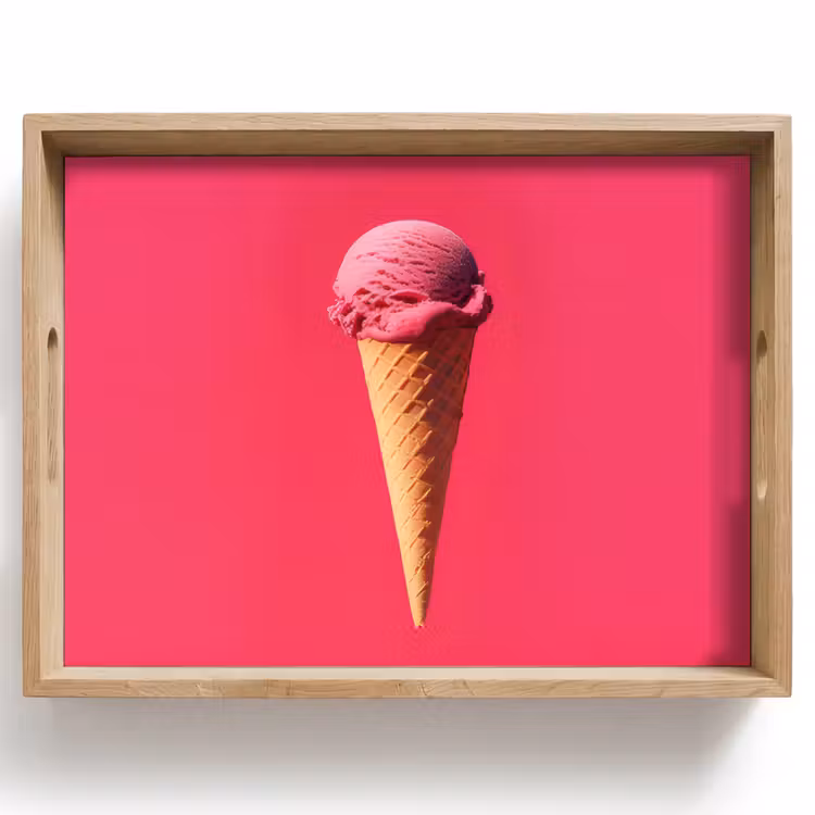 Bandeja - Pala helado - Rosa - Cuerno — 1