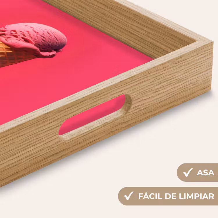 Bandeja - Pala helado - Rosa - Cuerno — 8