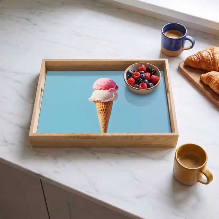 Bandeja - Scoop helado - cono - Azul — 3