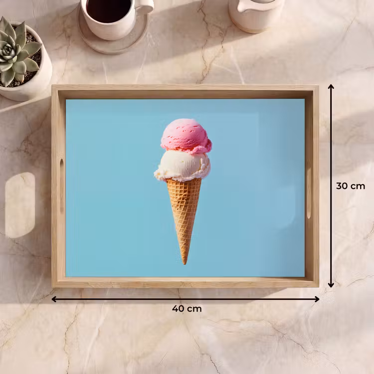 Bandeja - Scoop helado - cono - Azul — 7