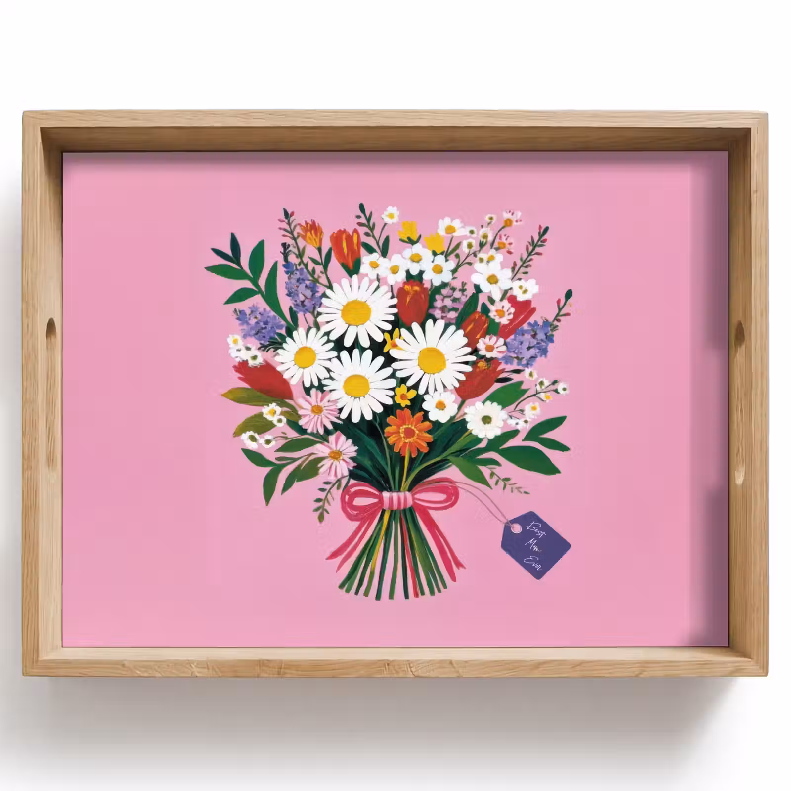 Bandeja - Flores - Cita - Tarjeta - Colorido — 1