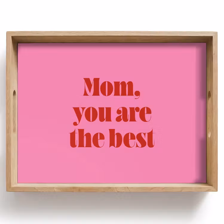 Bandeja - Madre - Mensaje - Rosa — 1