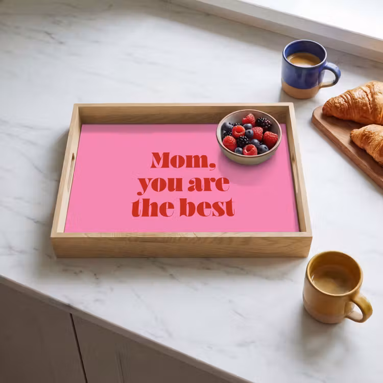 Bandeja - Madre - Mensaje - Rosa — 3