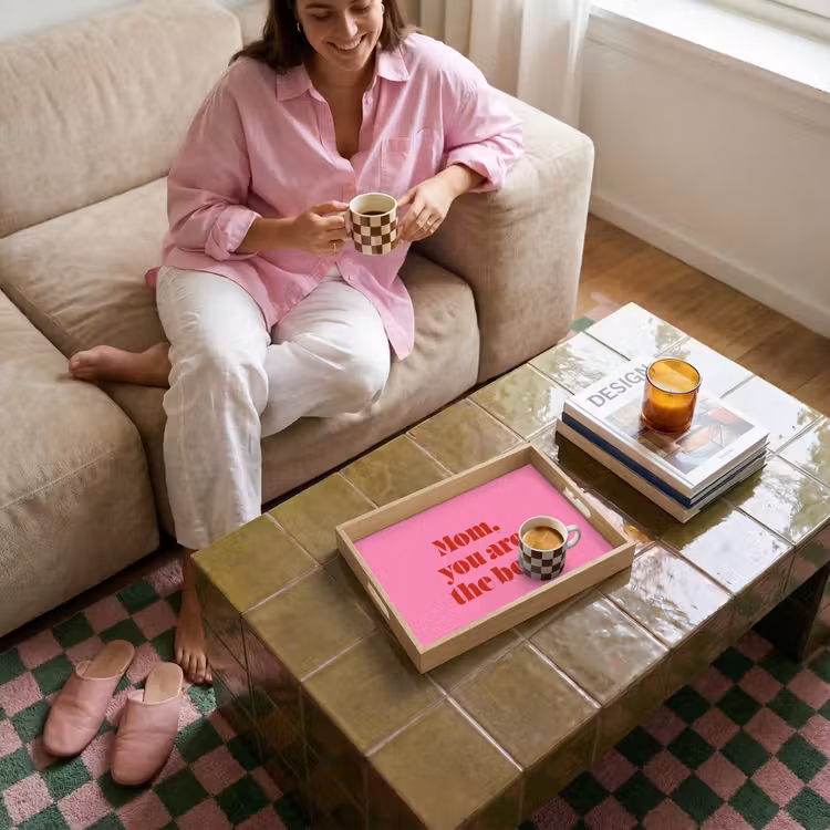 Bandeja - Madre - Mensaje - Rosa — 4