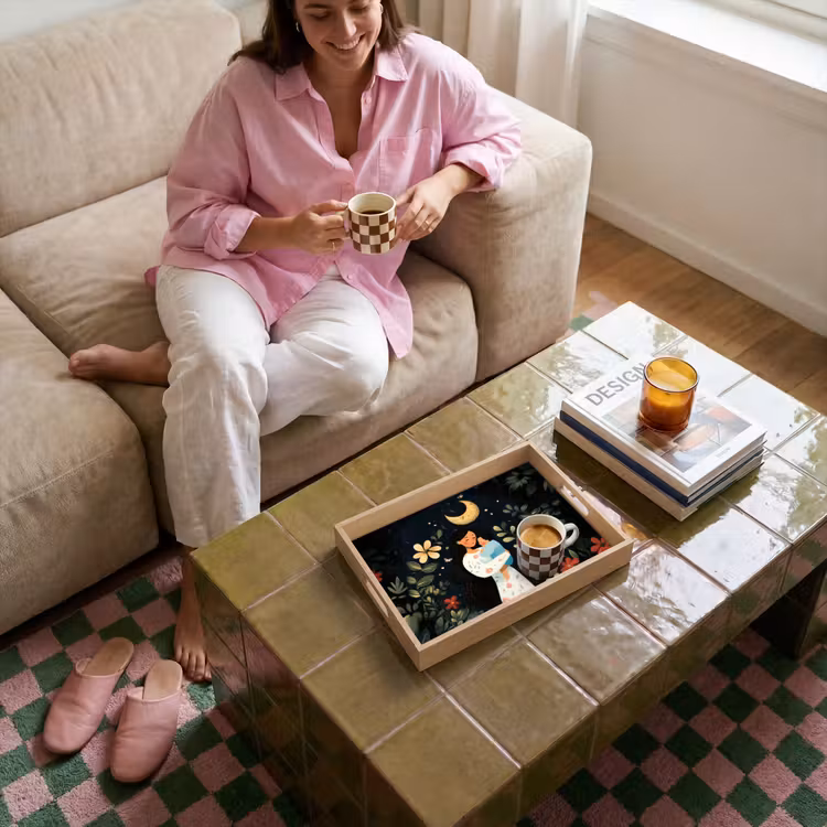 Bandeja - Madre - Niño - Colorido - Flores — 4