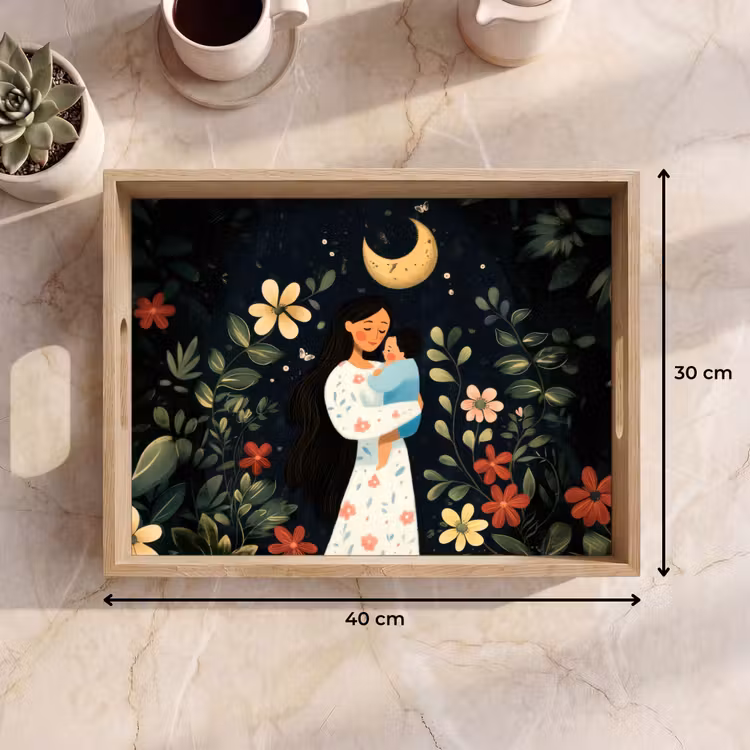 Bandeja - Madre - Niño - Colorido - Flores — 7