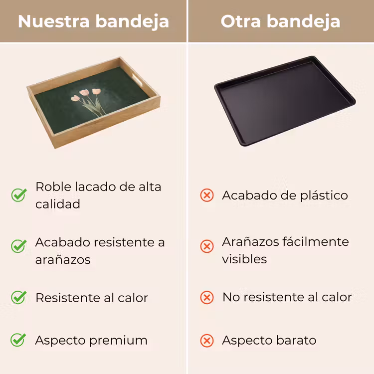 Bandeja - Tulipanes - Amor - Verde oscuro — 9