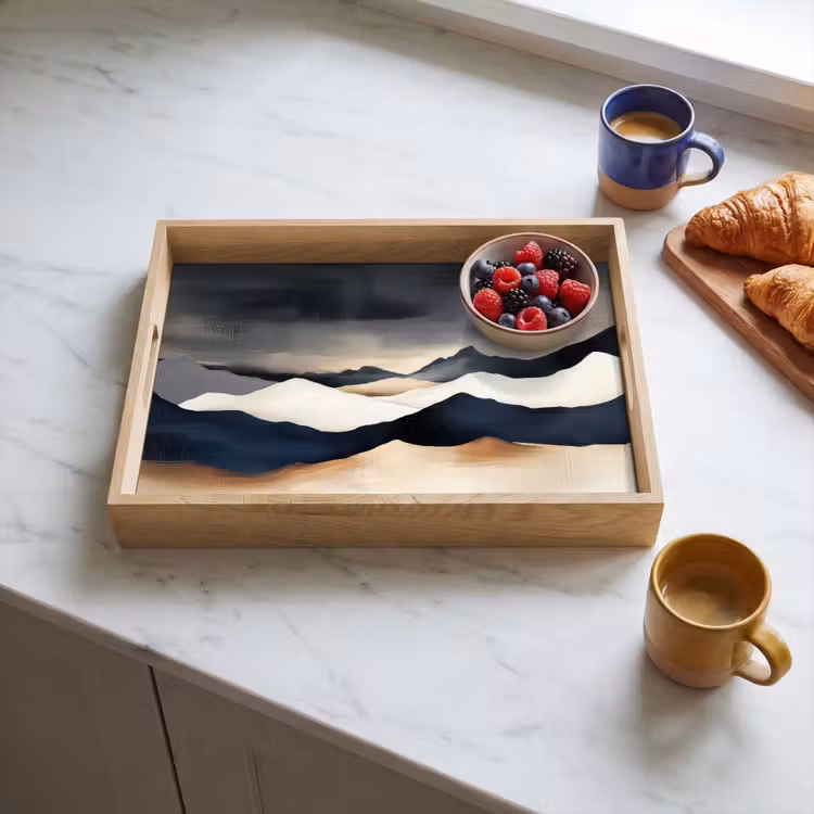 Bandeja - Montañas - Azul oscuro - Paisaje — 3