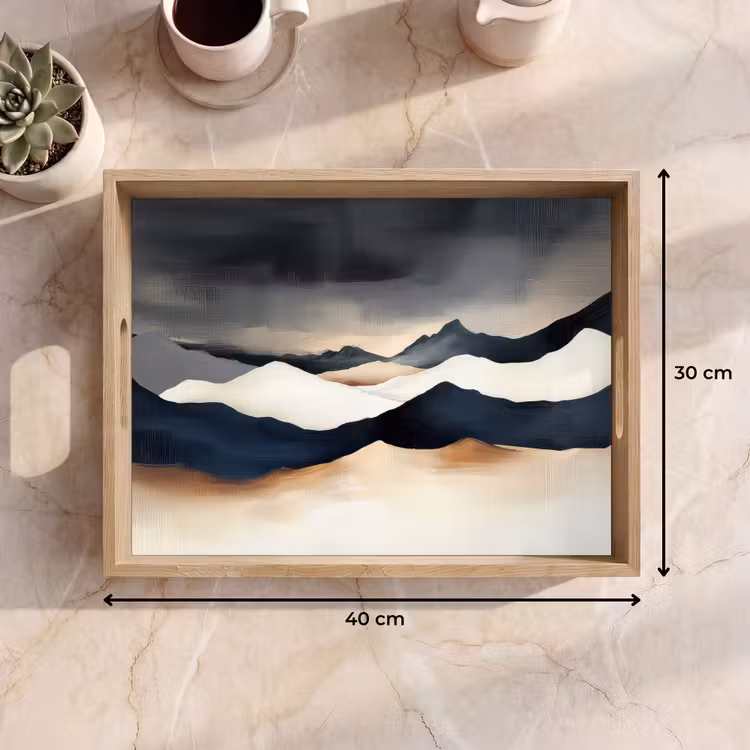 Bandeja - Montañas - Azul oscuro - Paisaje — 7
