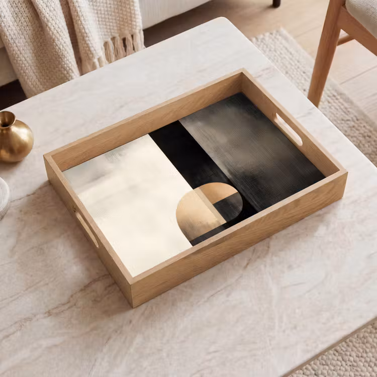 Bandeja - Formas - Moderno - Negro — 2