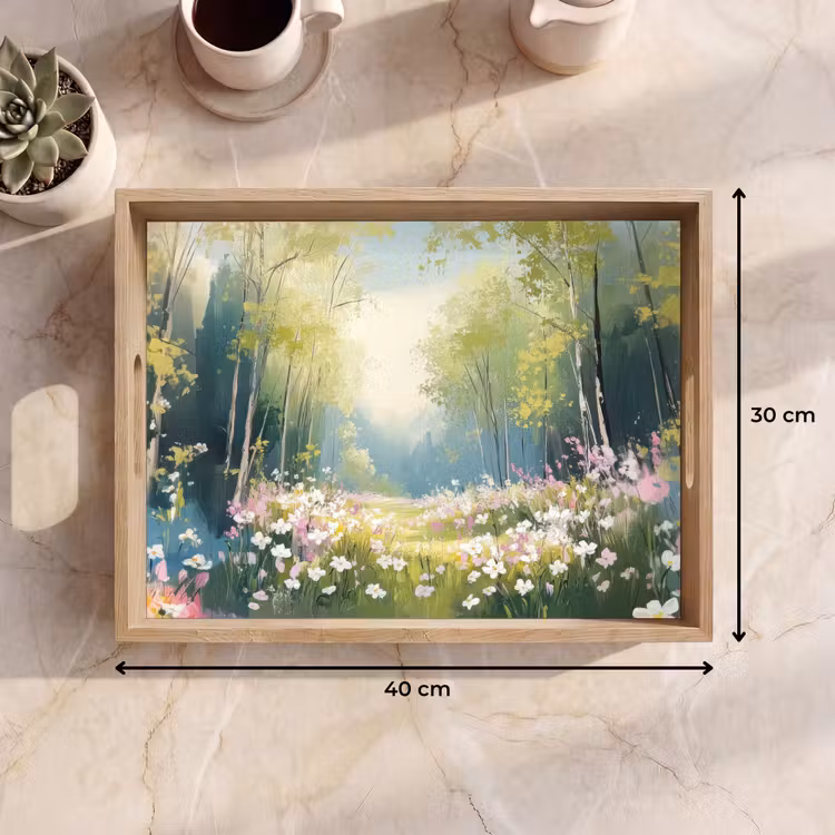Bandeja - Bosque - Estilo de pintura - Colorido — 7