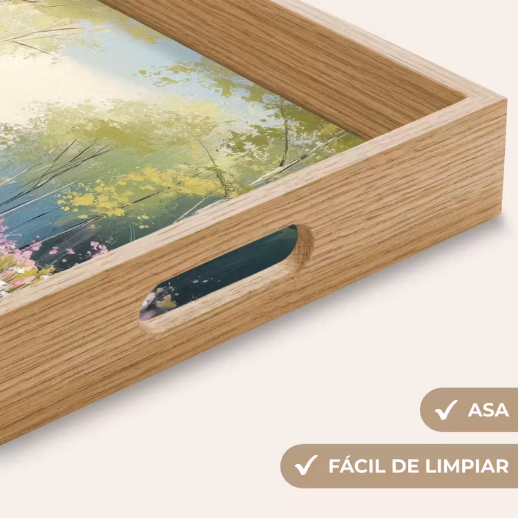 Bandeja - Bosque - Estilo de pintura - Colorido — 8