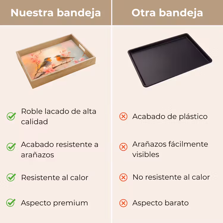 Bandeja - Petirrojos - Ornamentales - Rama en flor — 9