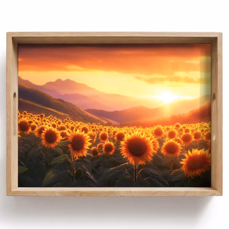 Bandeja - Girasoles - Atardecer - Paisaje — 1