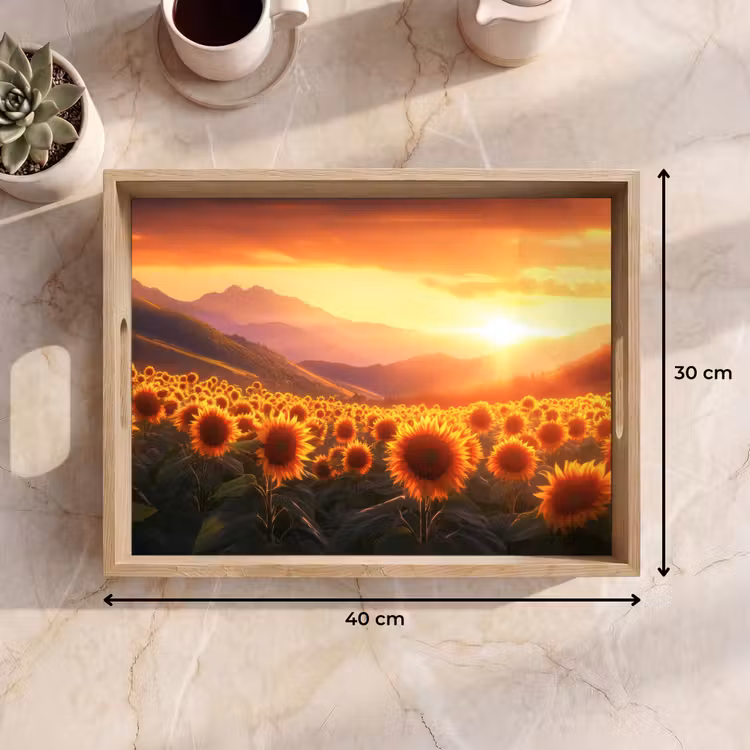 Bandeja - Girasoles - Atardecer - Paisaje — 7