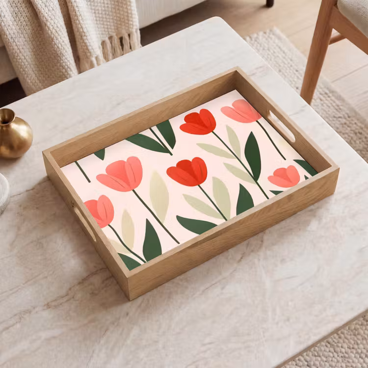 Bandeja - Tulipanes - Moderno - Rosa — 2