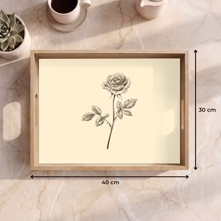 Bandeja - Ilustración - Negro - Rosa — 7