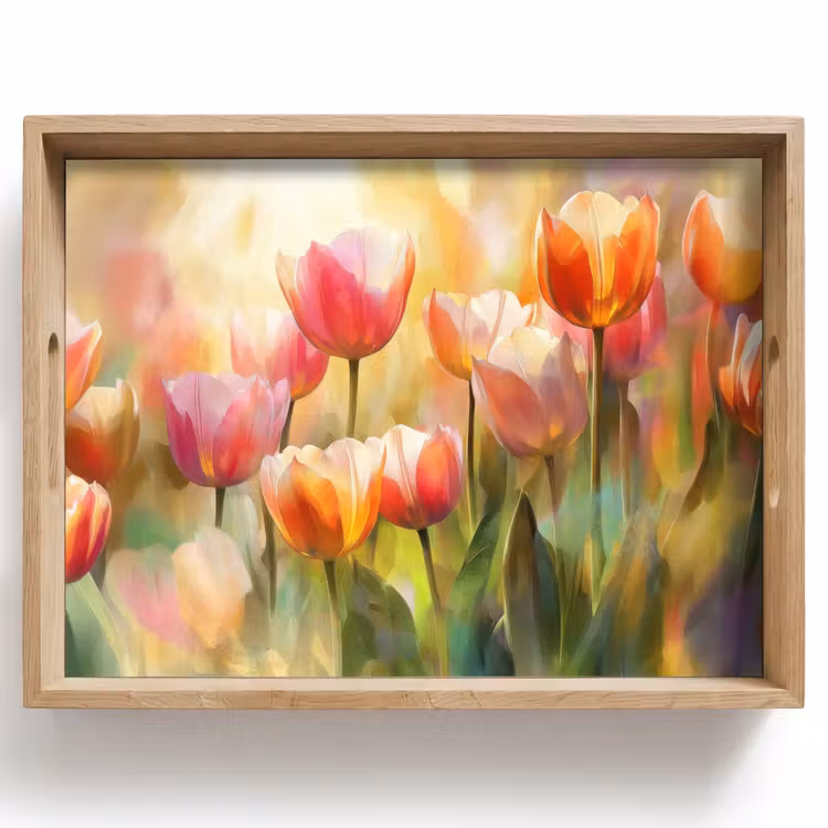 Bandeja - Tulipanes - Cuento de hadas - Colorido — 1