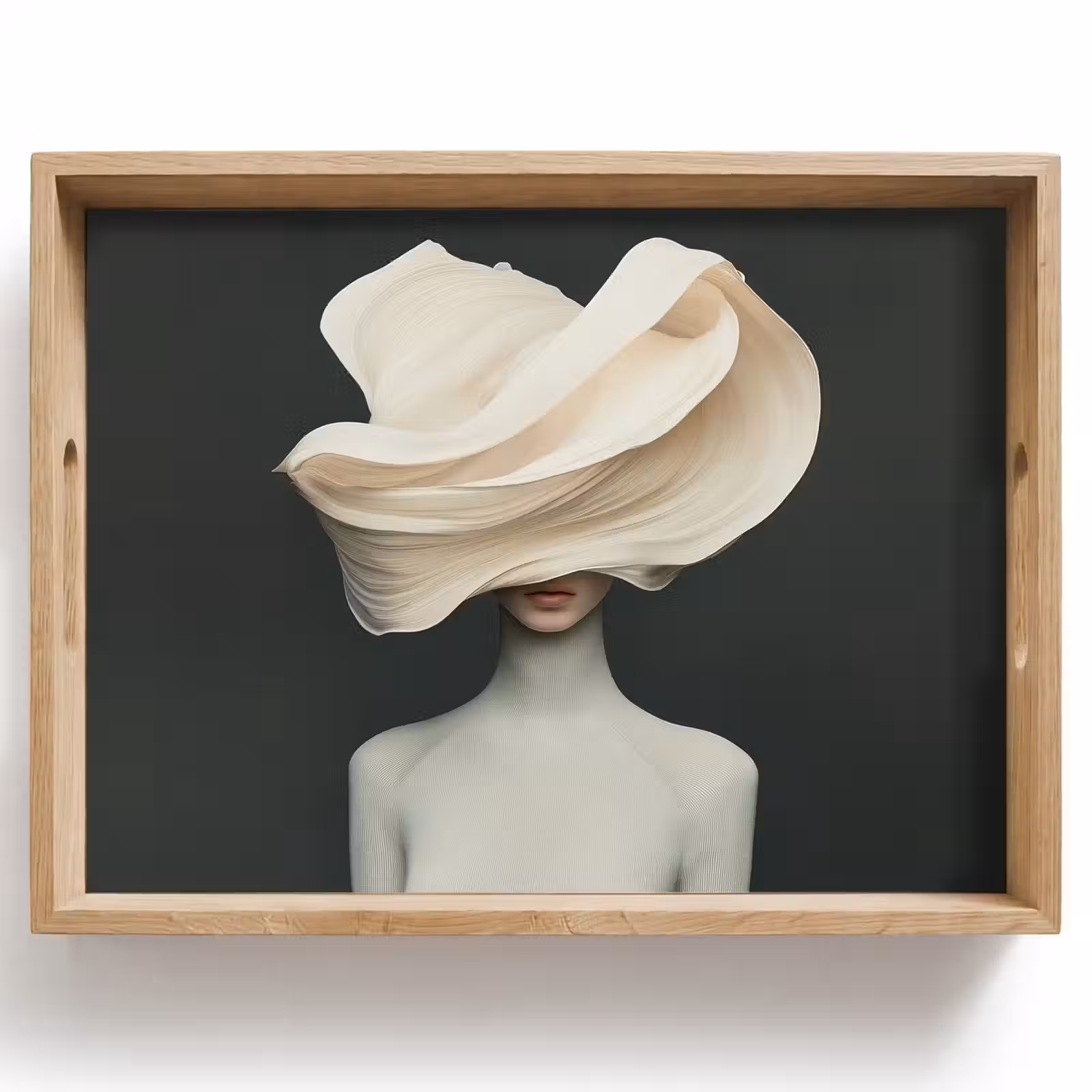Bandeja - Mujer - Beige - sombrero — 1