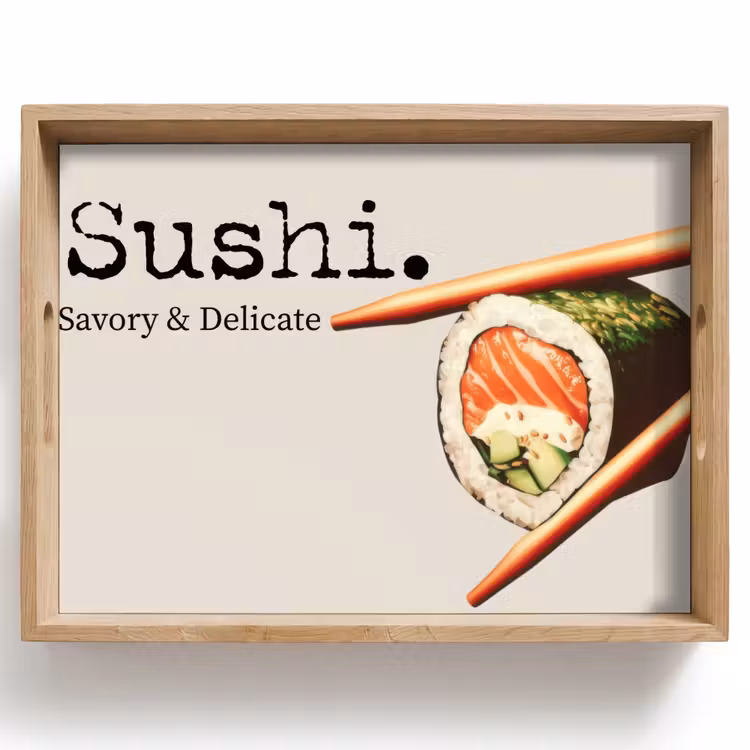 Bandeja - Sushi - Salmón - Arroz - Japonés — 1