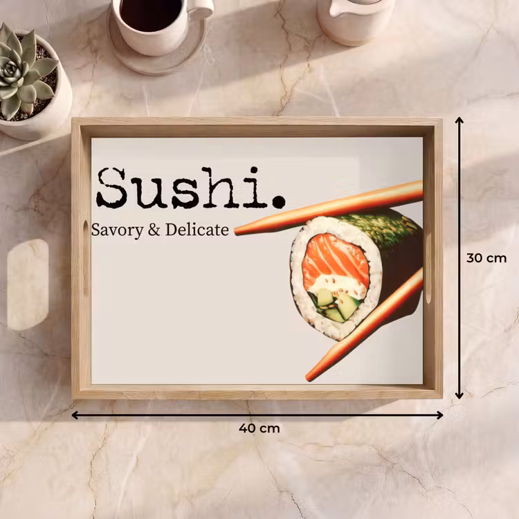 Bandeja - Sushi - Salmón - Arroz - Japonés — 7