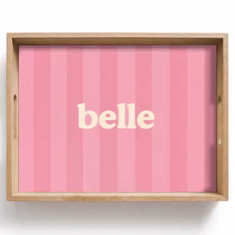 Bandeja - Rosa - Rayas - Belle — 1