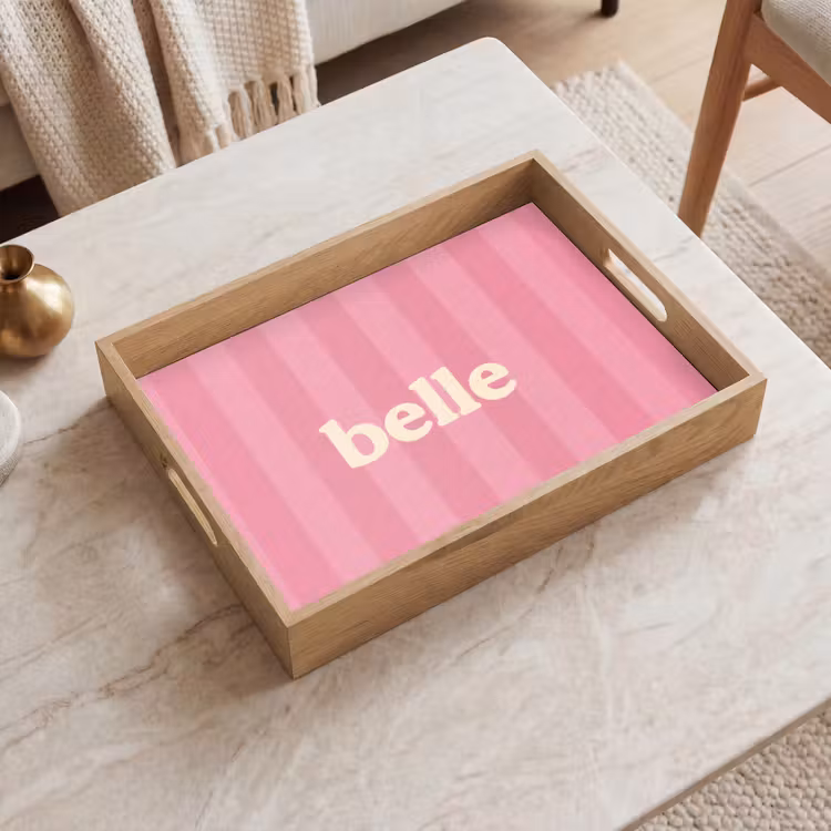 Bandeja - Rosa - Rayas - Belle — 2