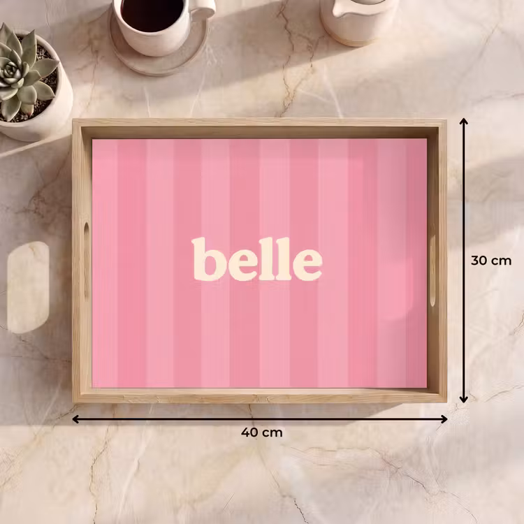 Bandeja - Rosa - Rayas - Belle — 7