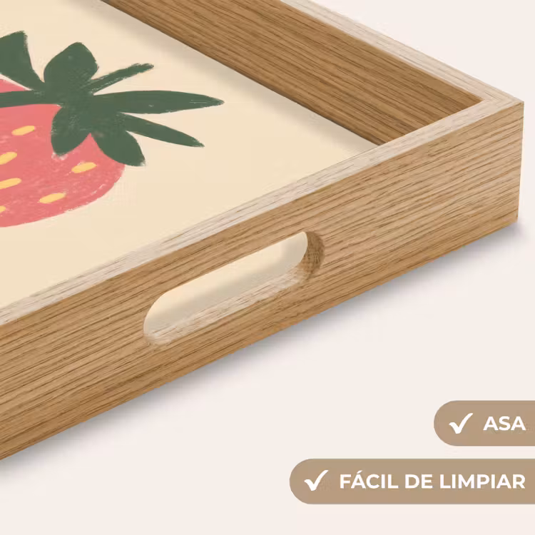 Bandeja - Fresa - Minimalista - Rojo - Fruta — 8
