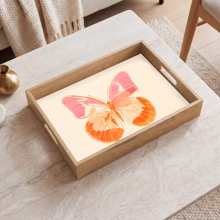 Bandeja - Naranja - Mariposa - Minimalista — 2