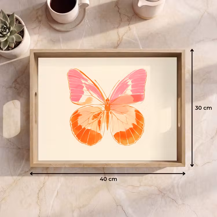 Bandeja - Naranja - Mariposa - Minimalista — 7