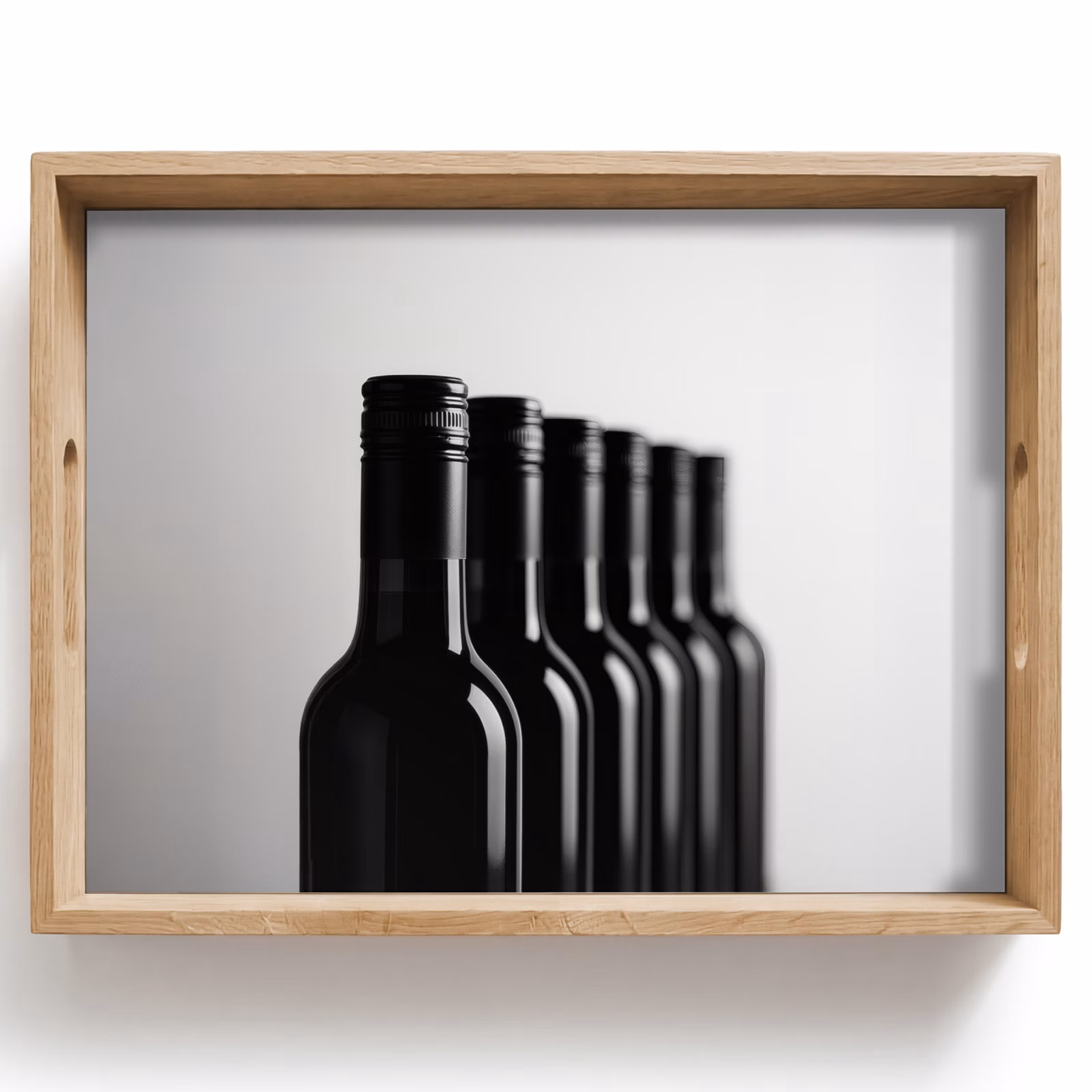 Bandeja - Botellas de vino - Negro - Minimalista — 1