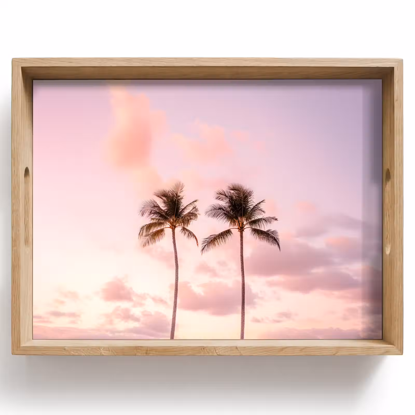 Bandeja - Palmeras - Morado - Nubes - Cielo — 1